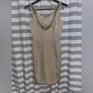 ANTONIO MELANI Metallic Sleeveless Dress size 4 like new